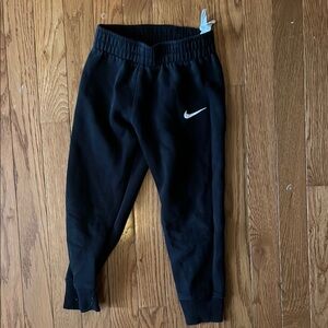 Nike Black Tapered Sweatpants with Elastic Cuffs